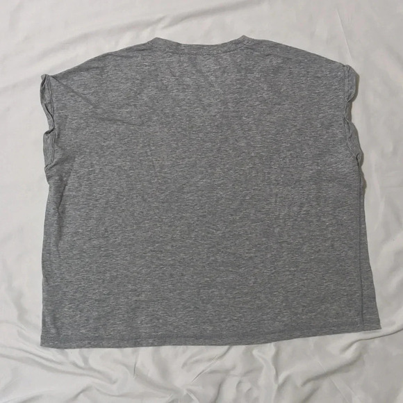 Calvin Klein Performance Sleeveless Boxy Crop Top, Color Gray Size L - Picture 8 of 14